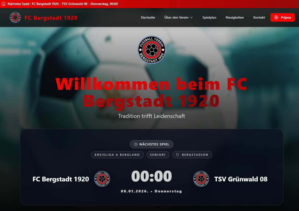 Il sito web del tuo club